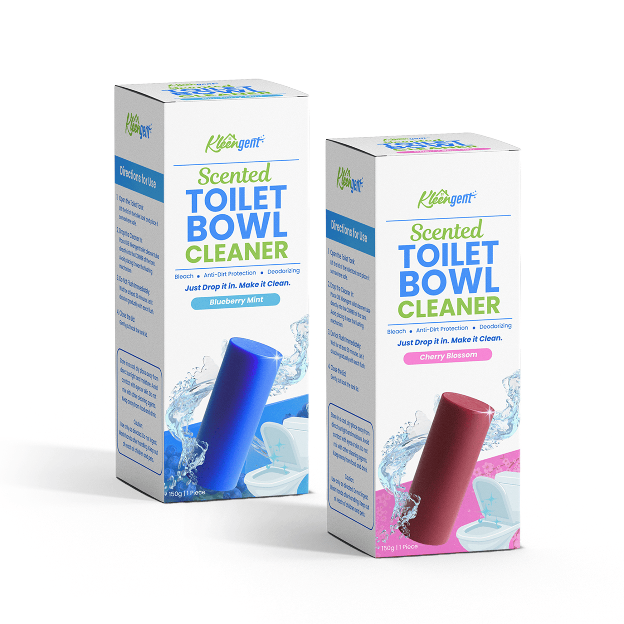 Kleengent Toilet Bowl Cleaner All Scents Scented Bleach for Fresh Flush 150g