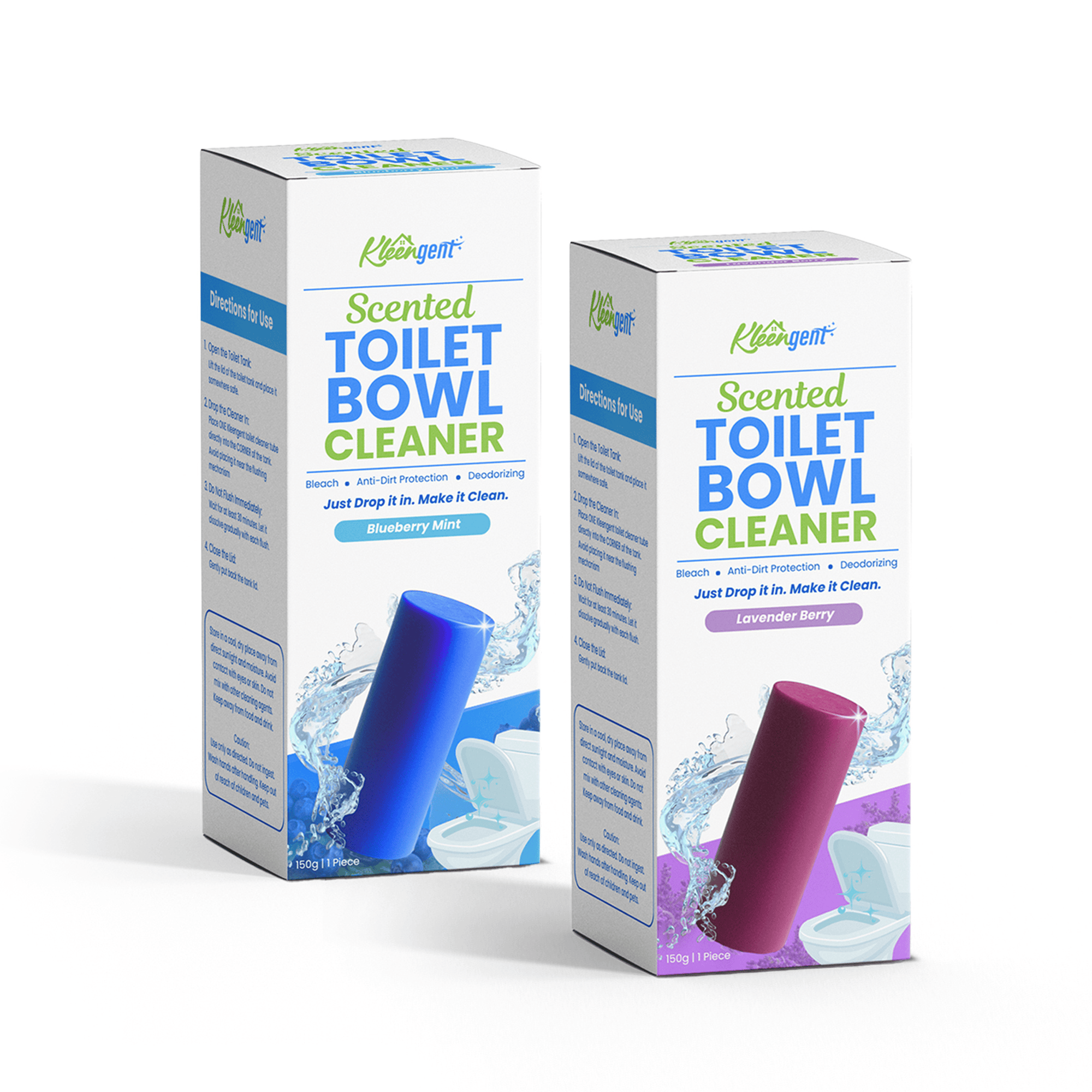 Kleengent Toilet Bowl Cleaner All Scents Scented Bleach for Fresh Flush 150g