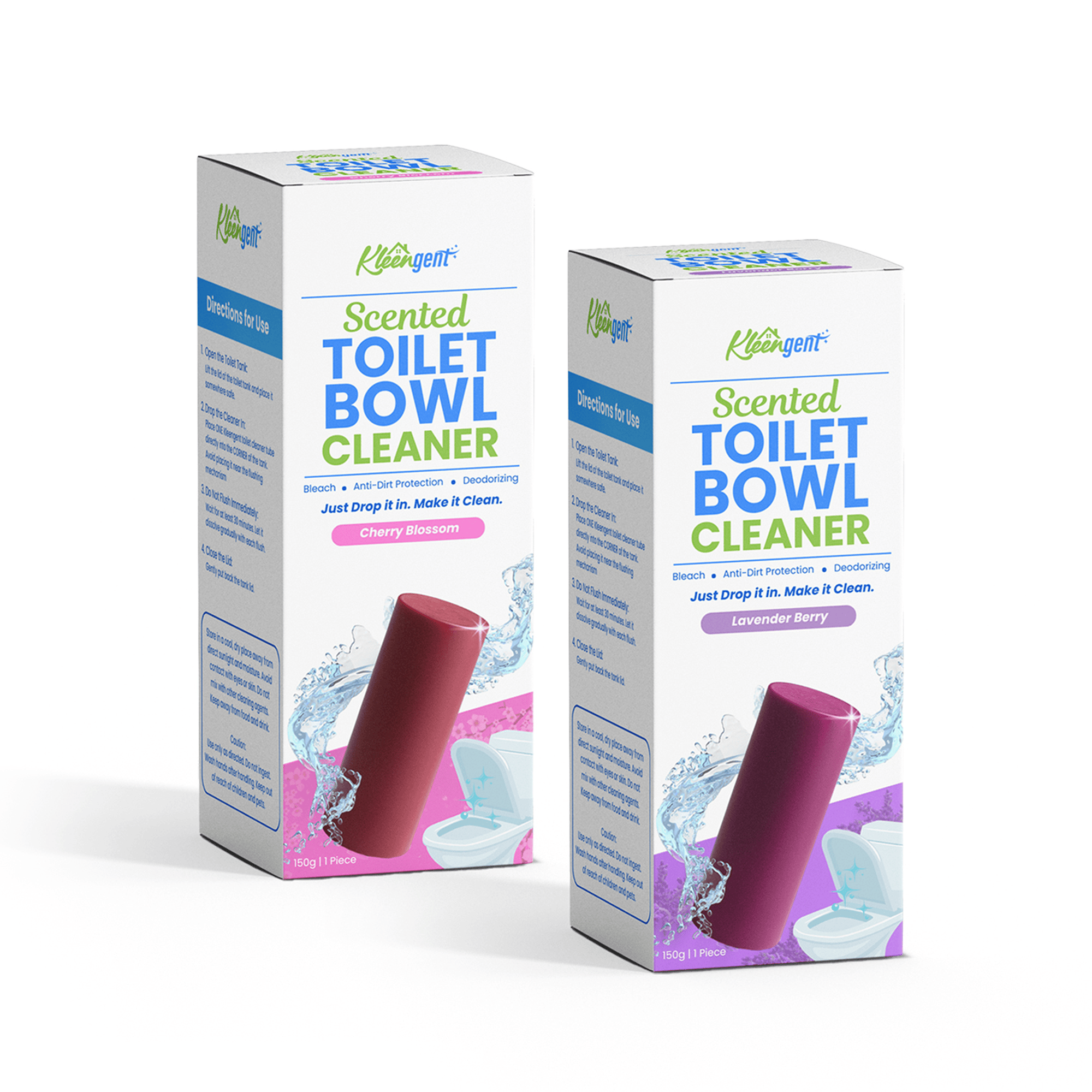 Kleengent Toilet Bowl Cleaner All Scents Scented Bleach for Fresh Flush 150g