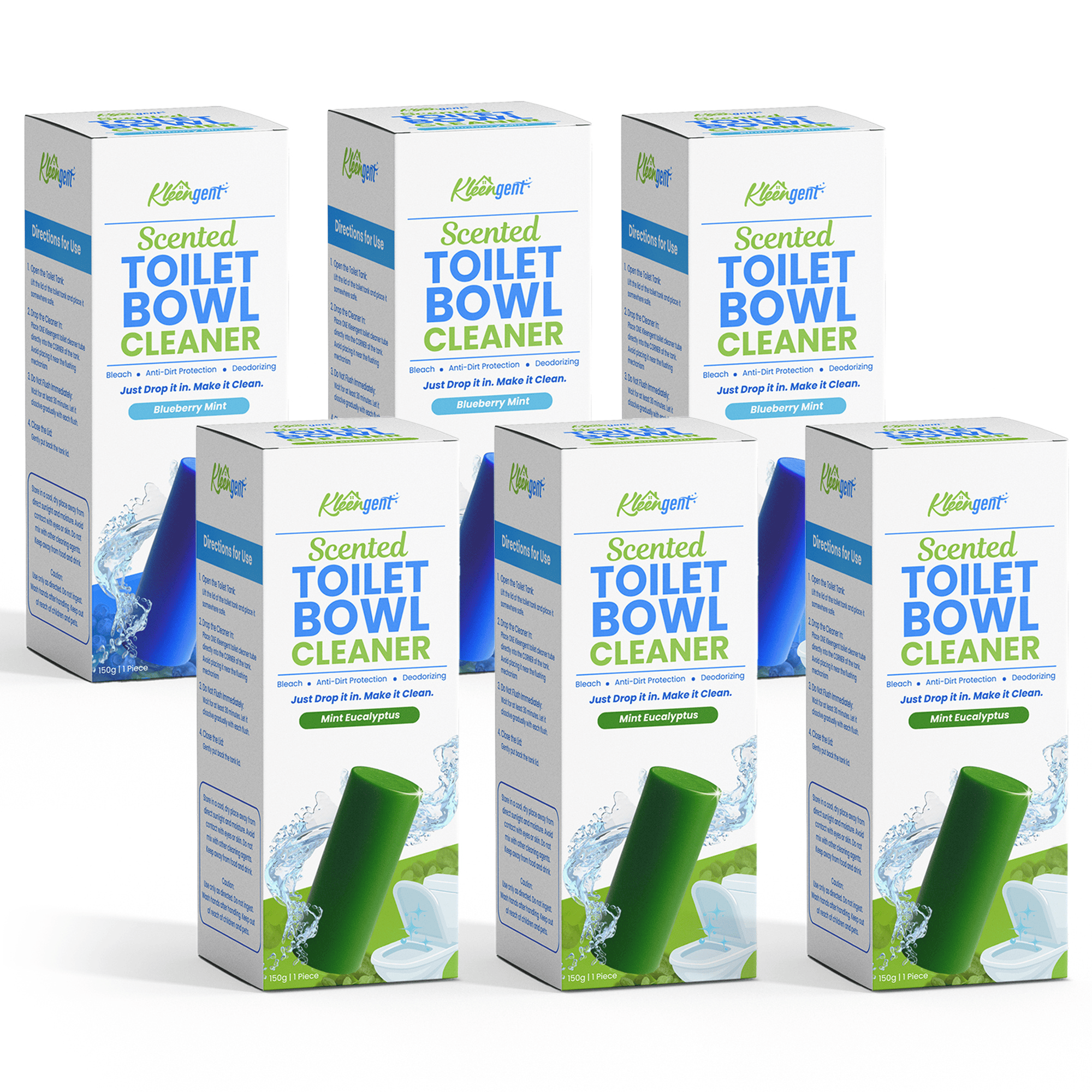 Kleengent Toilet Bowl Cleaner All Scents Scented Bleach for Fresh Flush 150g