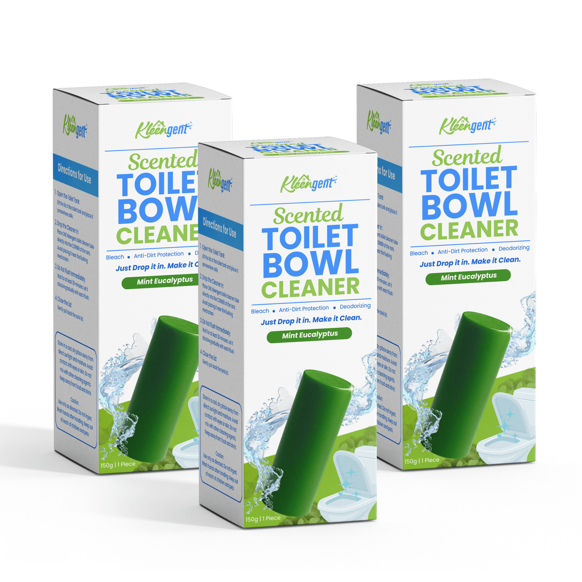 Kleengent Toilet Bowl Cleaner All Scents Scented Bleach for Fresh Flush 150g