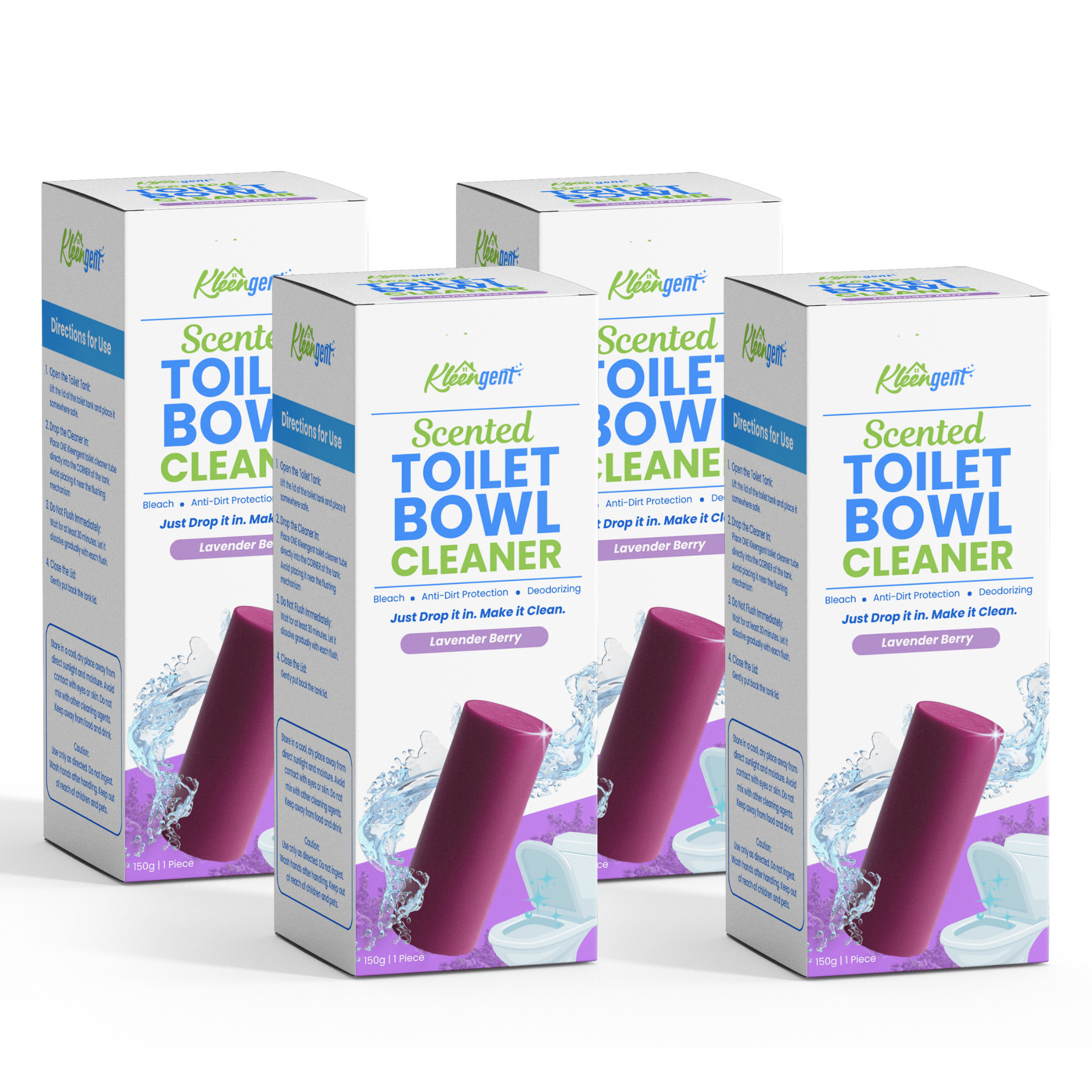 Kleengent Toilet Bowl Cleaner All Scents Scented Bleach for Fresh Flush 150g